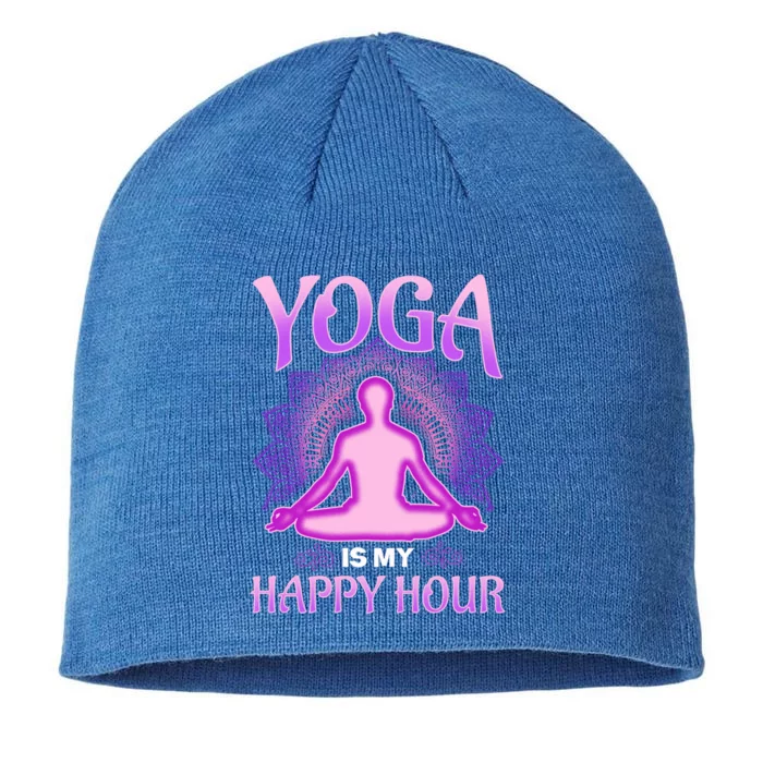 Cute Happy Hour Namaste Yoga Gift 8 1/2in Sustainable Knit Beanie