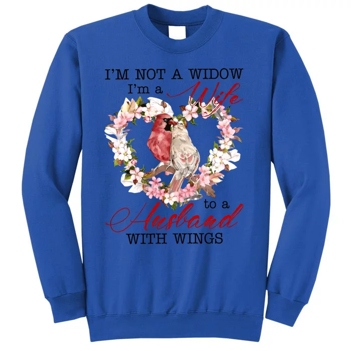 Cardinal Husband In Heaven IM Not Widow Angel Loving Memory Gift Sweatshirt