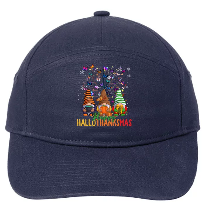 Cherish Hallothankmas In Gnome Style Gift 7-Panel Snapback Hat