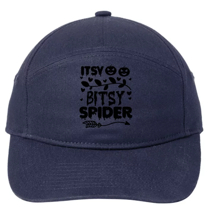 Cute Halloween Itsy Bitsy Spider 7-Panel Snapback Hat