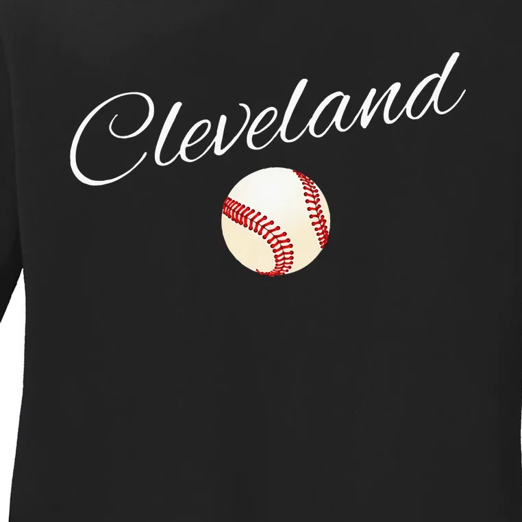 Cleveland Hometown Indian Tribe Ladies Long Sleeve Shirt