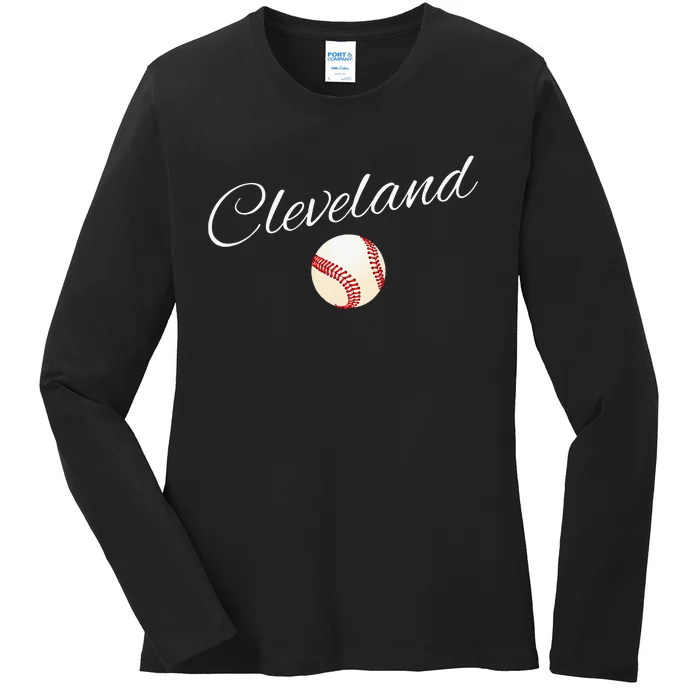 Cleveland Hometown Indian Tribe Ladies Long Sleeve Shirt