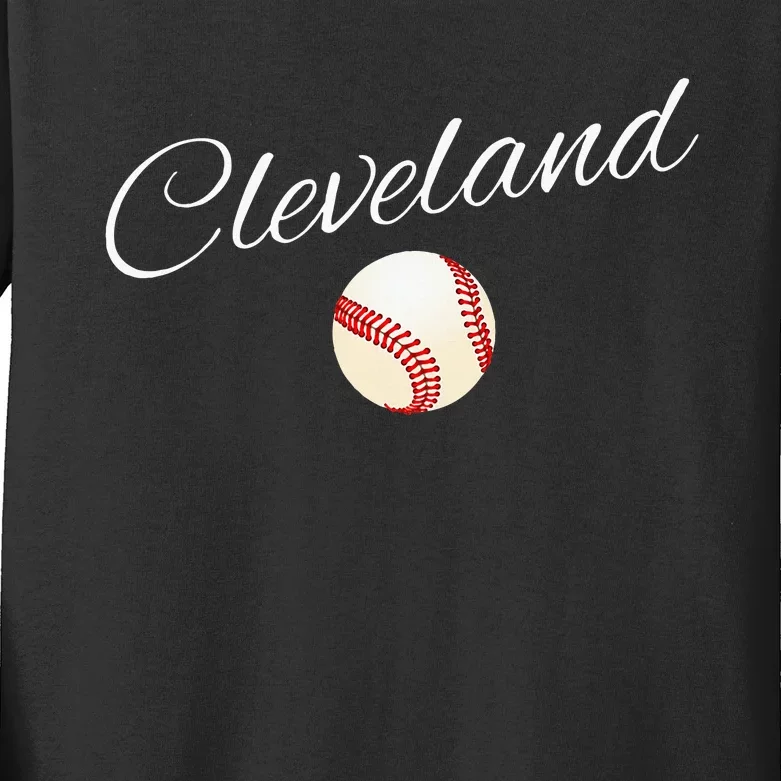 Cleveland Hometown Indian Tribe Kids Long Sleeve Shirt