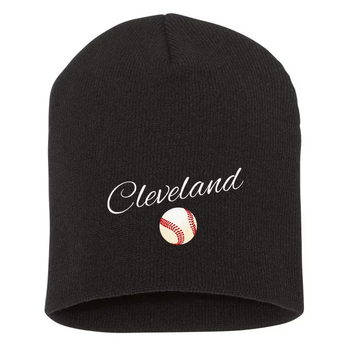 Cleveland Hometown Indian Tribe Short Acrylic Beanie