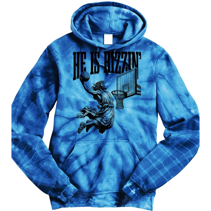 Cool He Is Rizzin Basketball Religious Tie Dye Hoodie