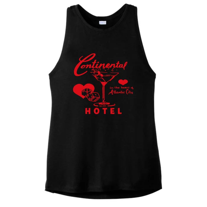 Continental Hotel In The Heart Of Atlantic City Love Ladies Tri-Blend Wicking Tank