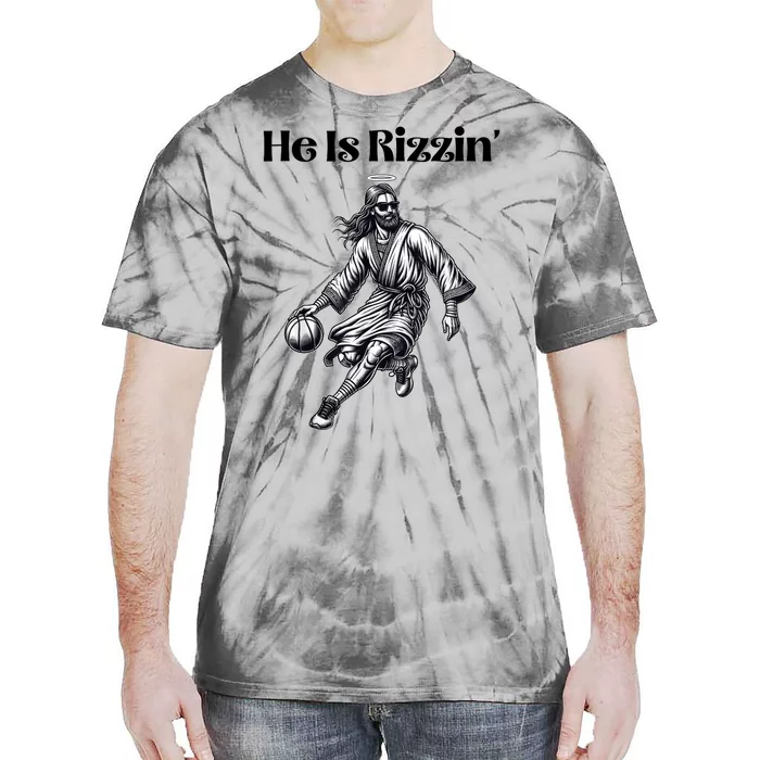 Cool He Is Rizzin Basketball Religious Tie-Dye T-Shirt