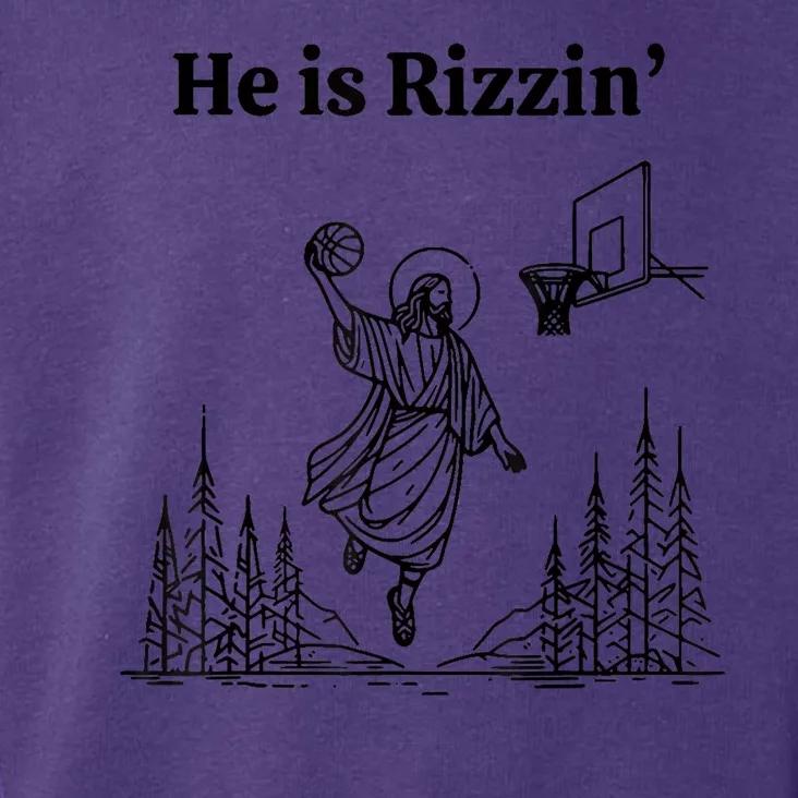 Cool He Is Rizzin Religious Basketball Toddler Hoodie