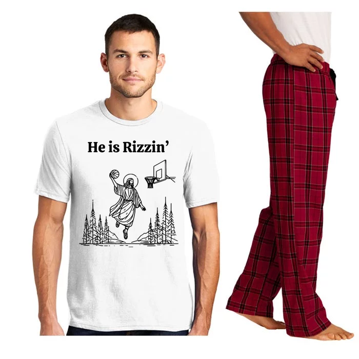 Cool He Is Rizzin Religious Basketball Pajama Set