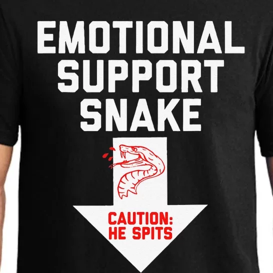 Crude Humor Inappropriate Emotional Support Snake Halloween Pajama Set