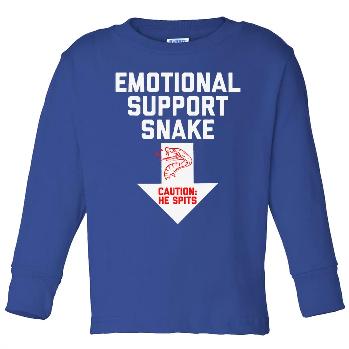 Crude Humor Inappropriate Emotional Support Snake Halloween Toddler Long Sleeve Shirt