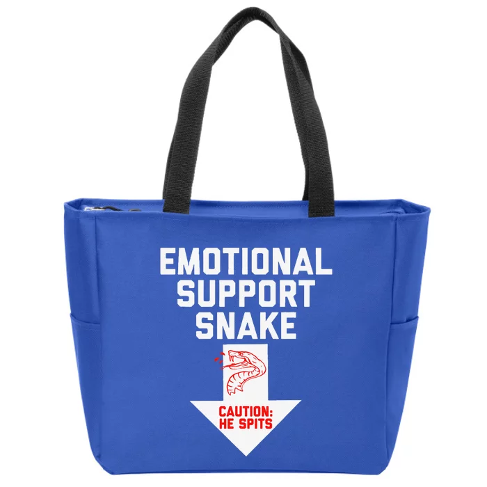 Crude Humor Inappropriate Emotional Support Snake Halloween Zip Tote Bag