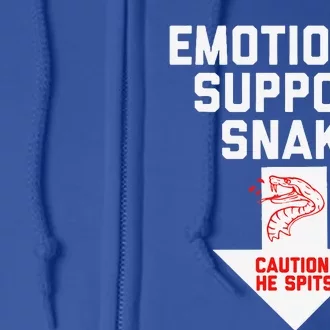 Crude Humor Inappropriate Emotional Support Snake Halloween Full Zip Hoodie