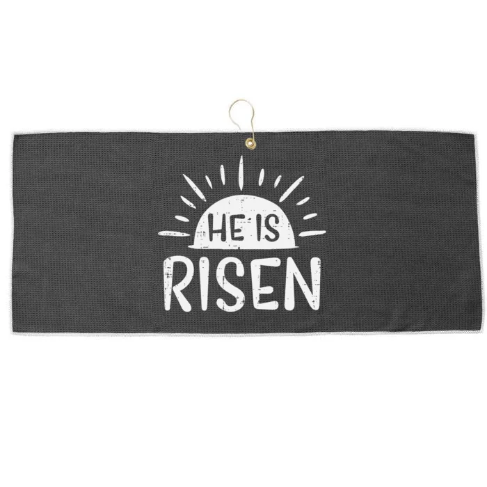 Christian He Is Risen Sun Resurrection Easter Large Microfiber Waffle Golf Towel