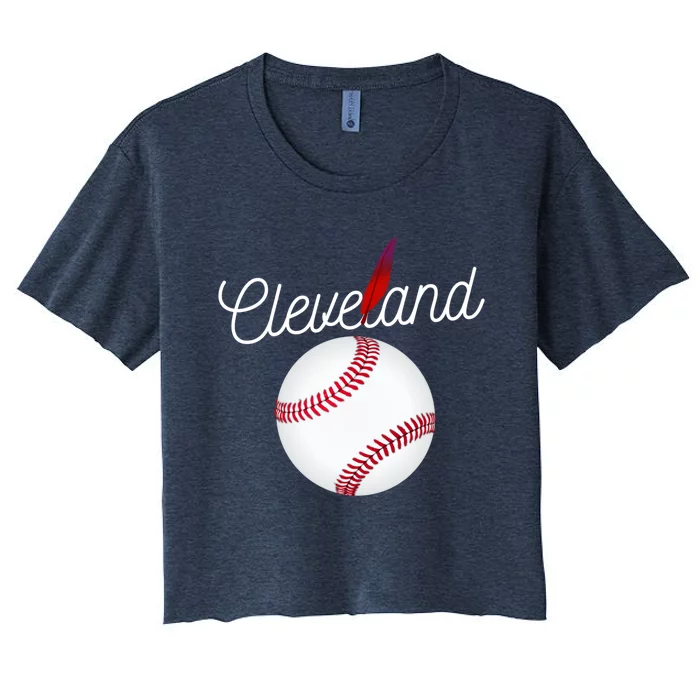 Cleveland Hometown Indian Tribe City Women's Crop Top Tee