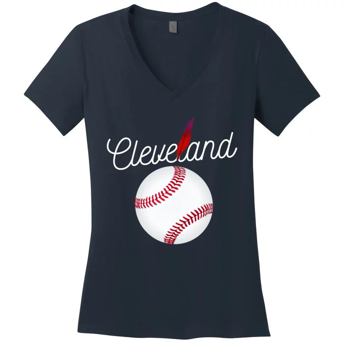 Cleveland Hometown Indian Tribe City Women's V-Neck T-Shirt