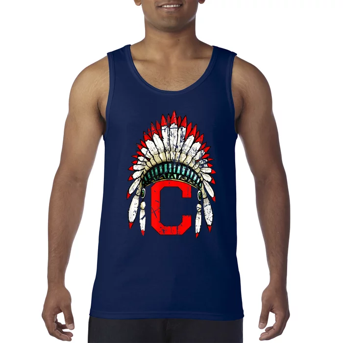 Cleveland Hometown Indian Tribe Vintage For Baseball Fans Tank Top