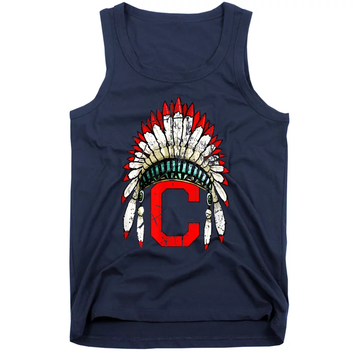 Cleveland Hometown Indian Tribe Vintage For Baseball Fans Tank Top