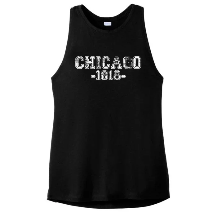 Chicago 1818 Retro Ladies Tri-Blend Wicking Tank