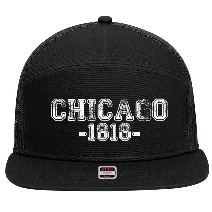 Chicago 1818 Retro 7 Panel Mesh Trucker Snapback Hat