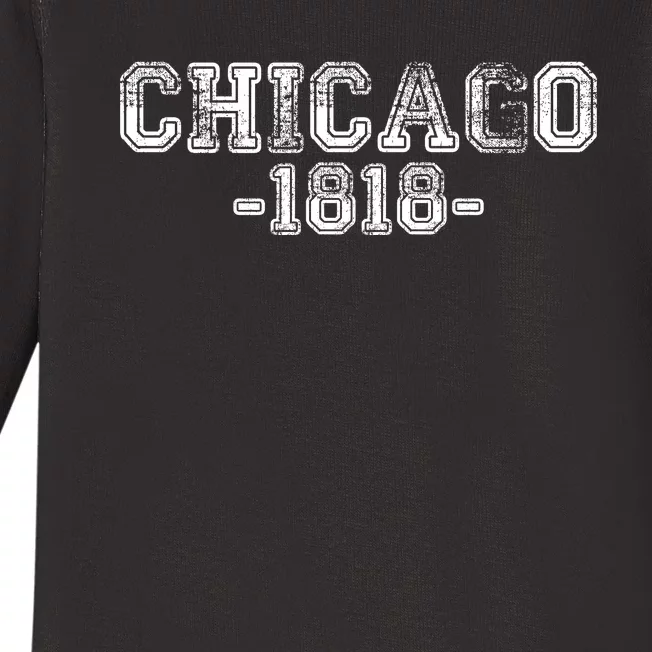 Chicago 1818 Retro Baby Long Sleeve Bodysuit