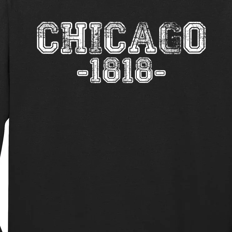 Chicago 1818 Retro Tall Long Sleeve T-Shirt