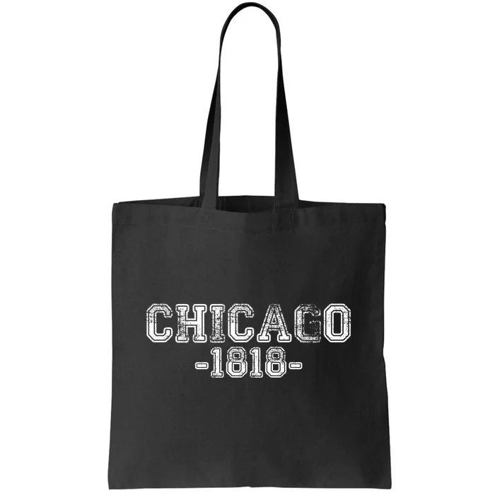 Chicago 1818 Retro Tote Bag