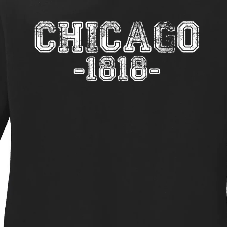 Chicago 1818 Retro Ladies Long Sleeve Shirt