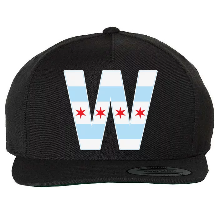 Chicago City Flag W Wool Snapback Cap