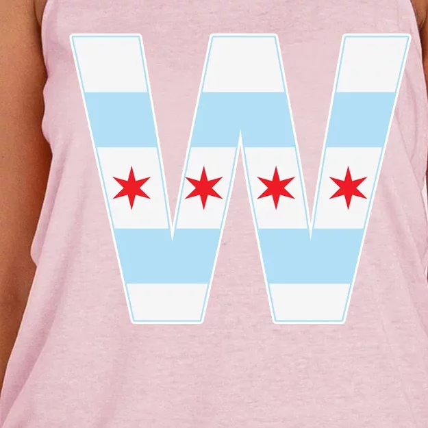 Chicago City Flag W Women's Knotted Racerback Tank