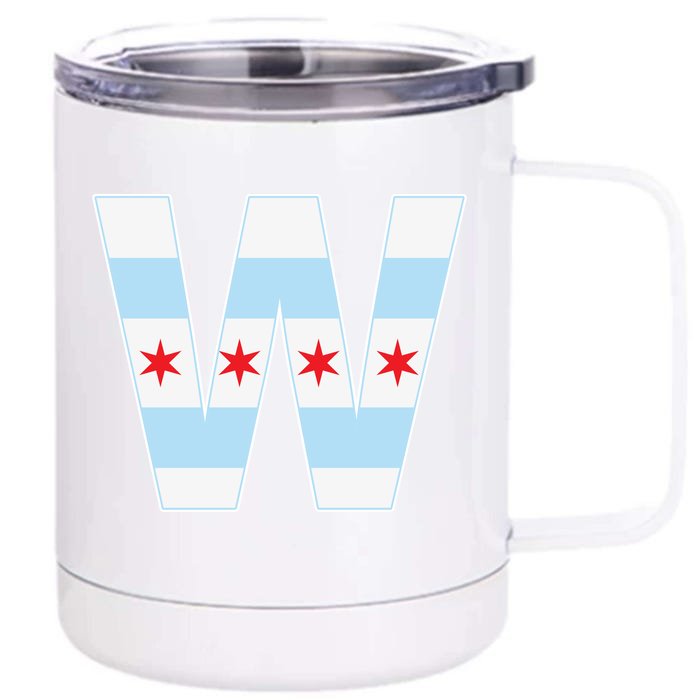 Chicago City Flag W Front & Back 12oz Stainless Steel Tumbler Cup