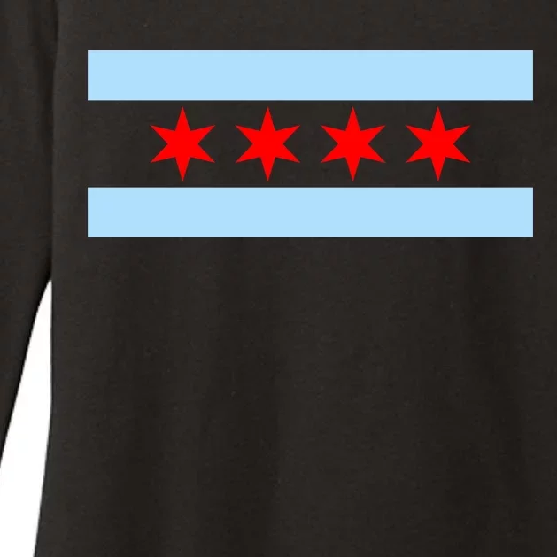 Chicago Flag Womens CVC Long Sleeve Shirt