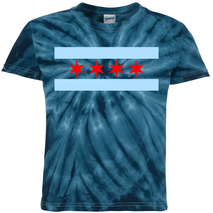 Chicago Flag Kids Tie-Dye T-Shirt