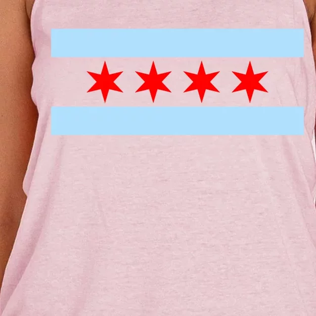 Chicago Flag Women's Knotted Racerback Tank