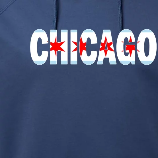 Chicago Flag Star Logo Performance Fleece Hoodie