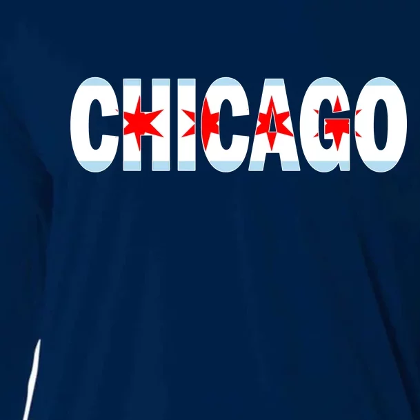 Chicago Flag Star Logo Cooling Performance Long Sleeve Crew