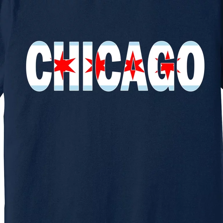 Chicago Flag Star Logo Premium T-Shirt