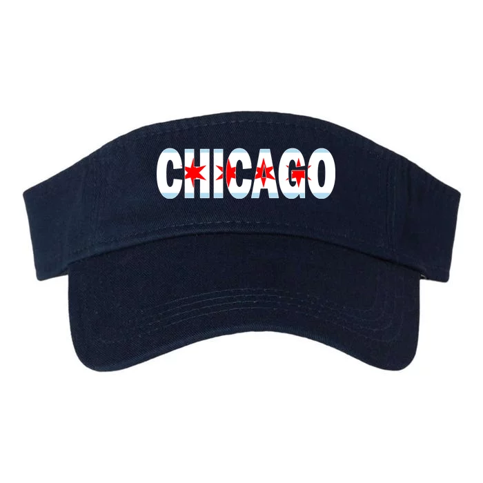 Chicago Flag Star Logo Valucap Bio-Washed Visor