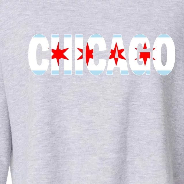 Chicago Flag Star Logo Cropped Pullover Crew