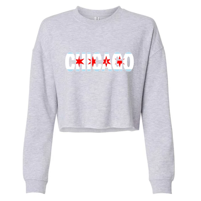 Chicago Flag Star Logo Cropped Pullover Crew