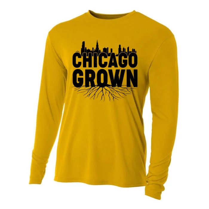 Chicago Grown Skyline Roots Cooling Performance Long Sleeve Crew