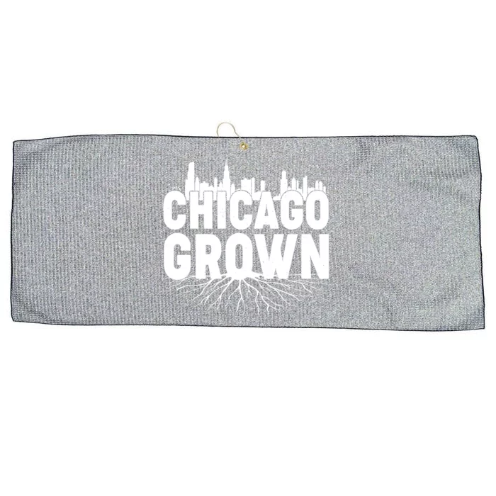 Chicago Grown Skyline Roots Large Microfiber Waffle Golf Towel