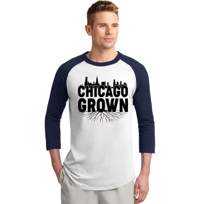 Chicago Grown Skyline Roots Baseball Sleeve Shirt