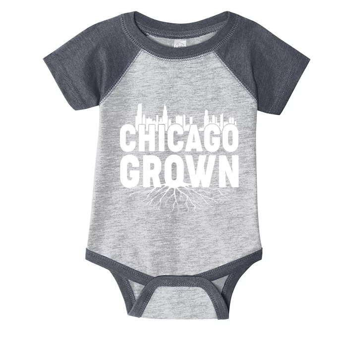 Chicago Grown Skyline Roots Infant Baby Jersey Bodysuit