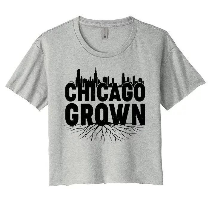 Chicago Grown Skyline Roots Women's Crop Top Tee