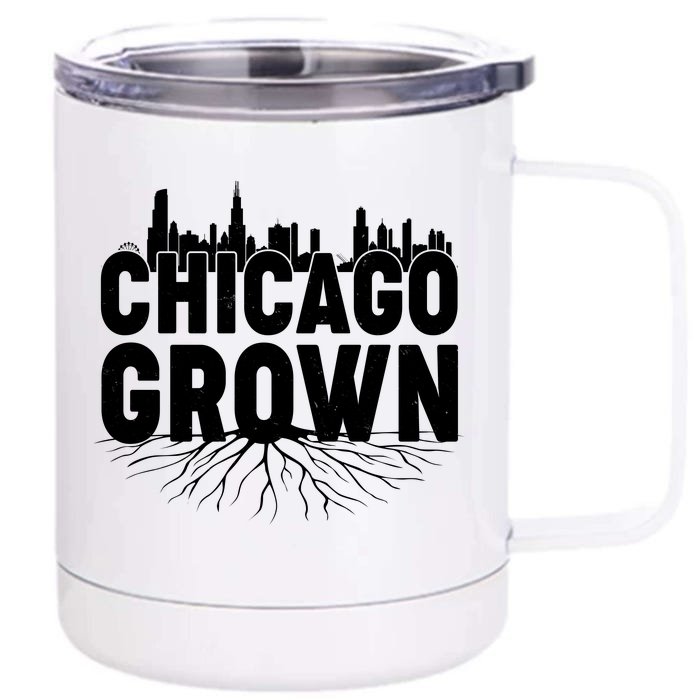 Chicago Grown Skyline Roots Front & Back 12oz Stainless Steel Tumbler Cup