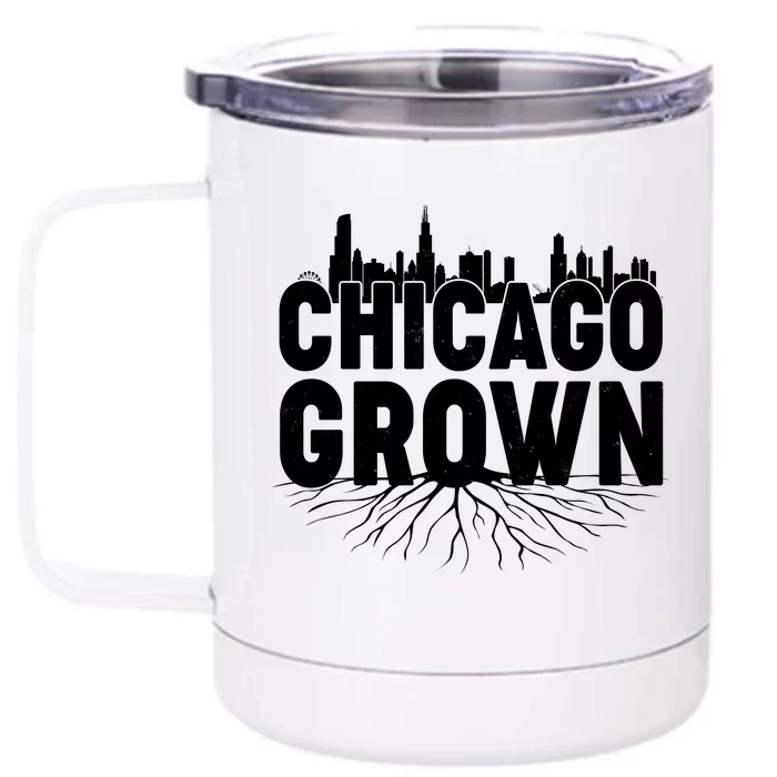 Chicago Grown Skyline Roots Front & Back 12oz Stainless Steel Tumbler Cup