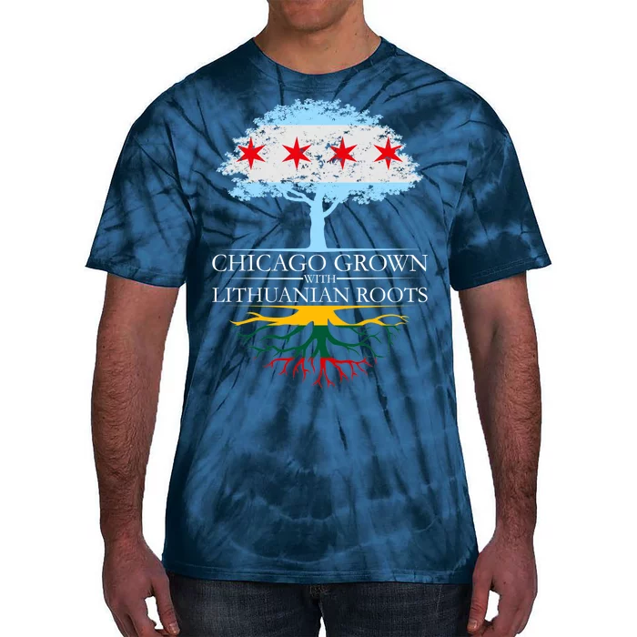 Chicago Grown With Lithuanian Roots Tie-Dye T-Shirt