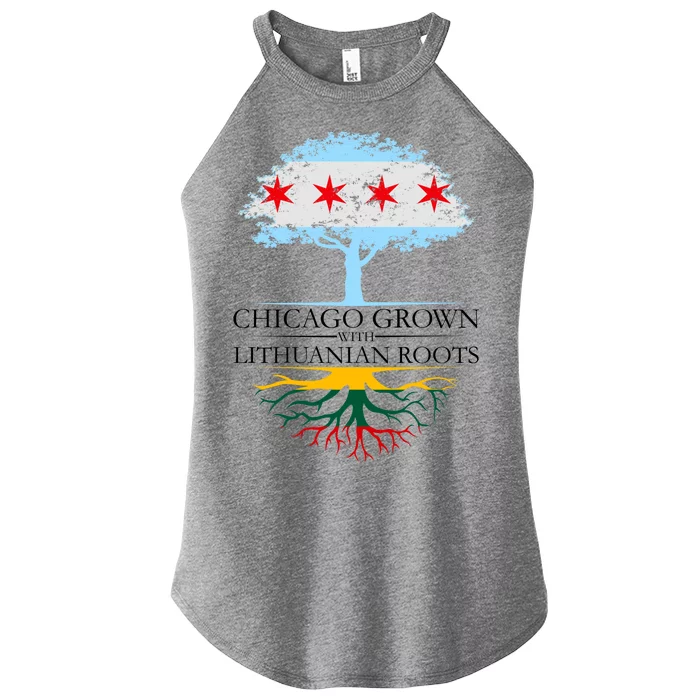 Chicago Grown With Lithuanian Roots Women’s Perfect Tri Rocker Tank