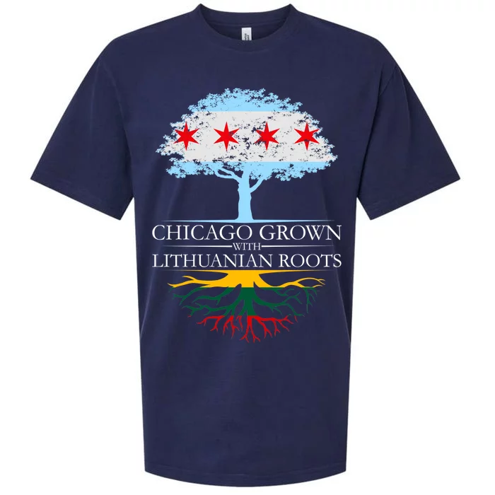 Chicago Grown With Lithuanian Roots Sueded Cloud Jersey T-Shirt